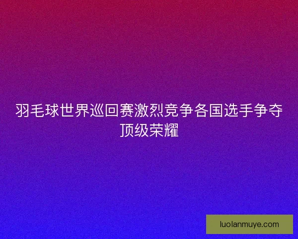 羽毛球世界巡回赛激烈竞争各国选手争夺顶级荣耀